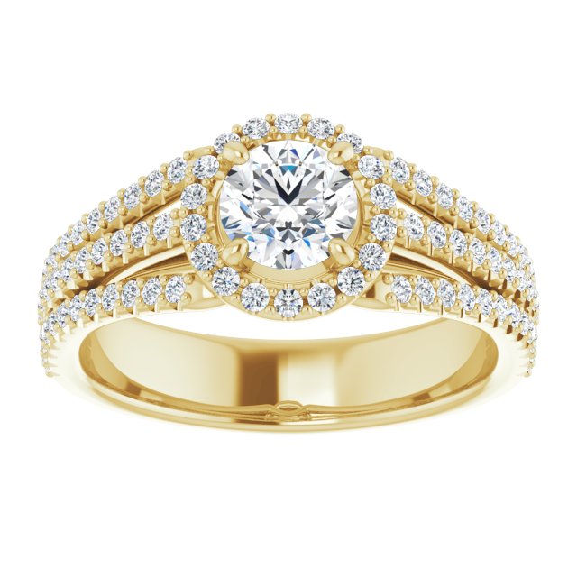 round-14K Yellow gold