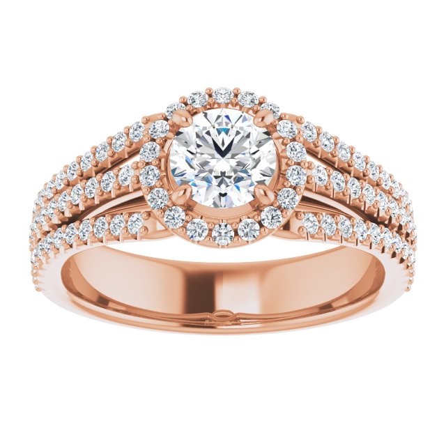 round-14K Rose gold