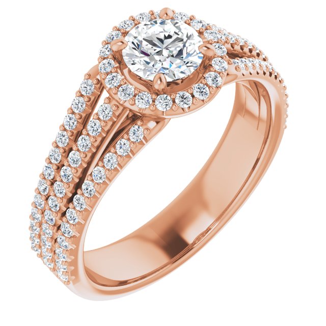 round-14K Rose gold
