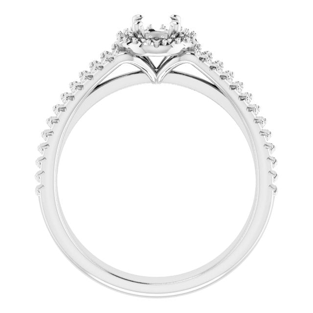 oval-14K White gold