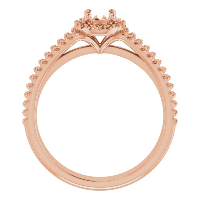 oval-14K Rose gold