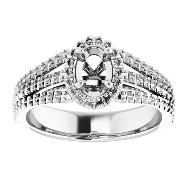 oval-10K White gold