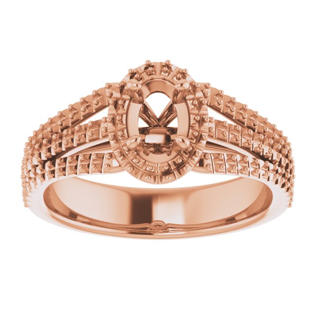 oval-14K Rose gold