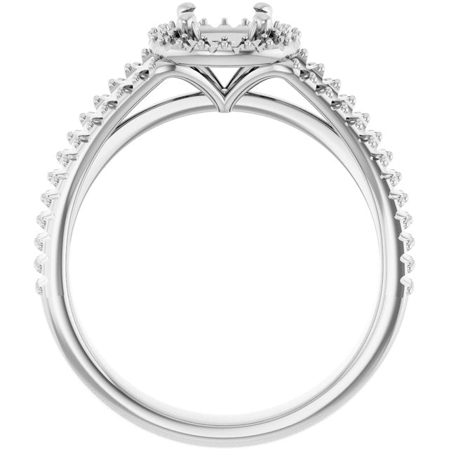 cushion-10K White gold
