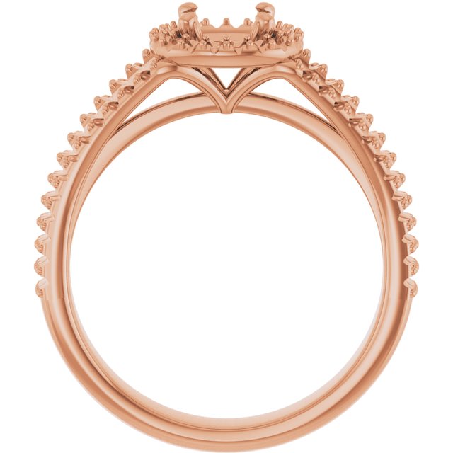 cushion-14K Rose gold