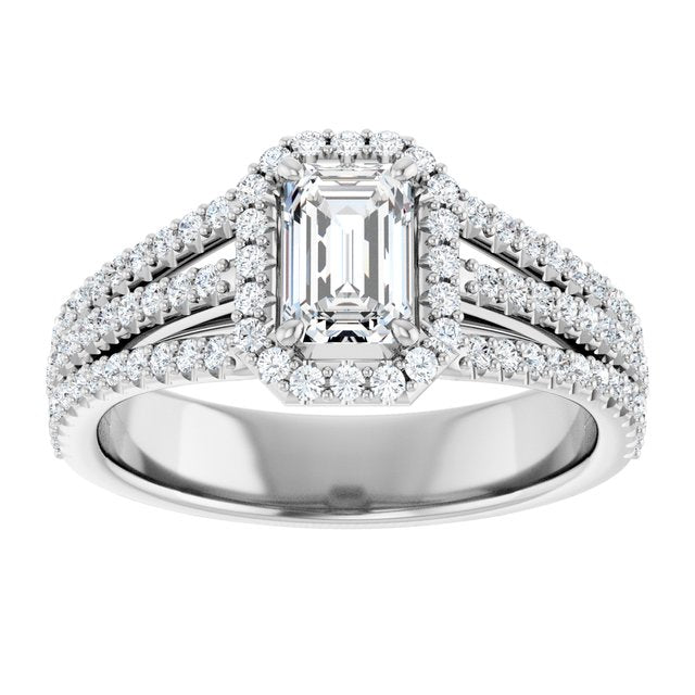 emerald-10K White gold