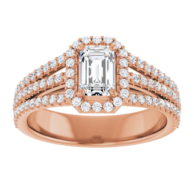 emerald-18K Rose gold