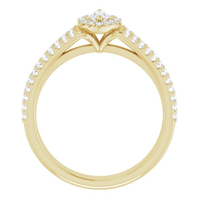 marquise-10K Yellow gold