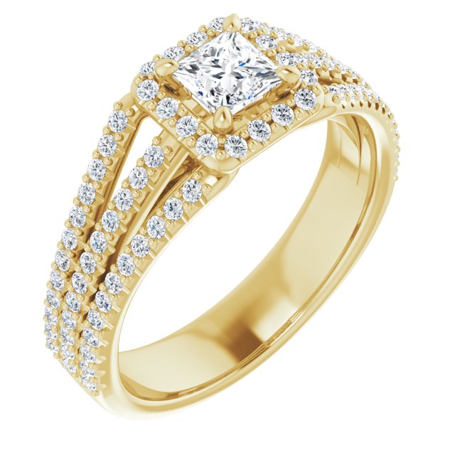 square-14K Yellow gold