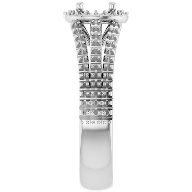 cushion-14K White gold