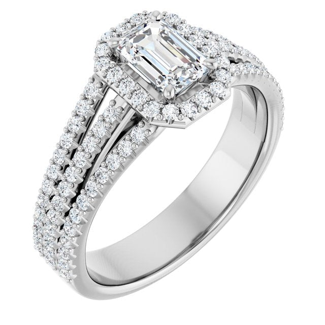 emerald-14K White gold