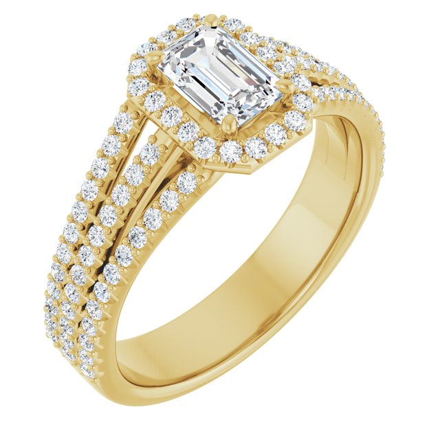 emerald-14K Yellow gold