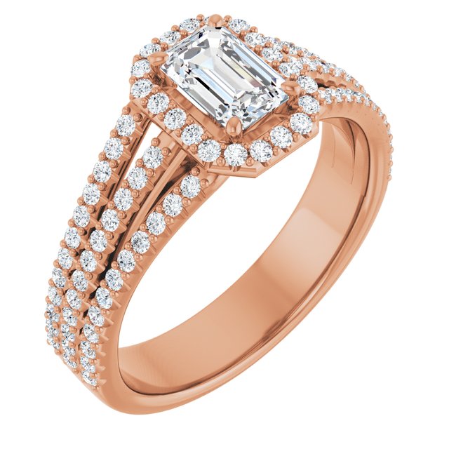 emerald-14K Rose gold