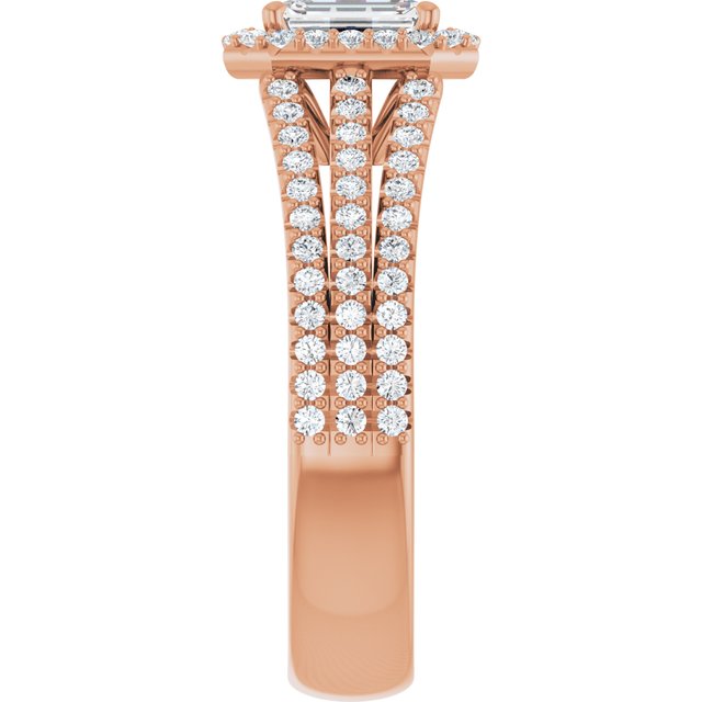 emerald-18K Rose gold