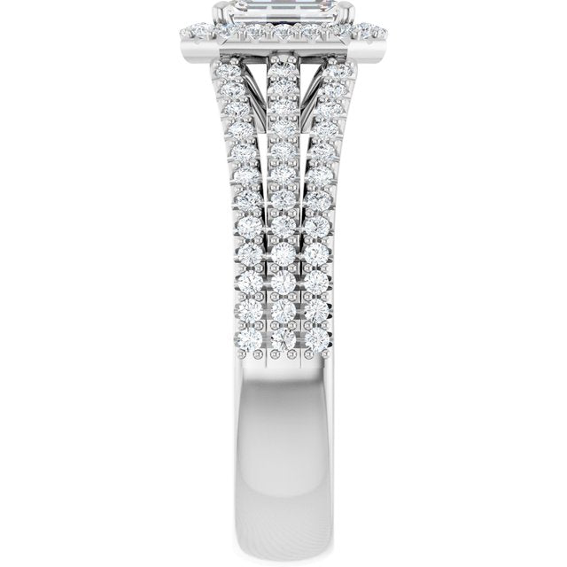 emerald-10K White gold