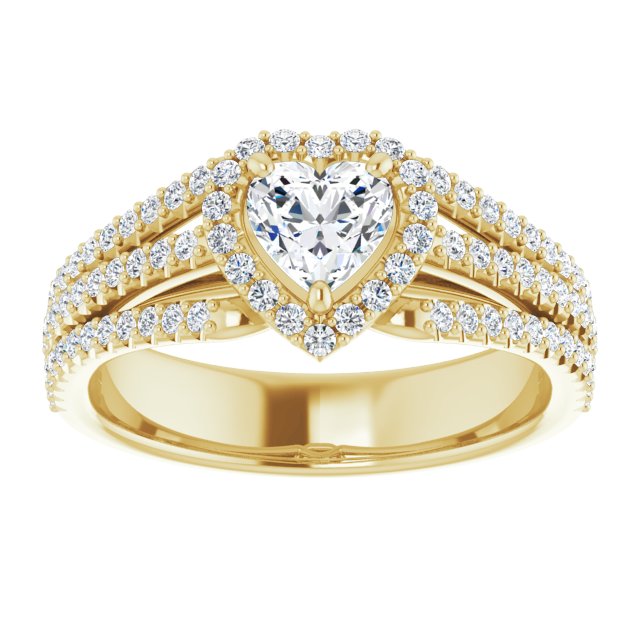 heart-14K Yellow gold