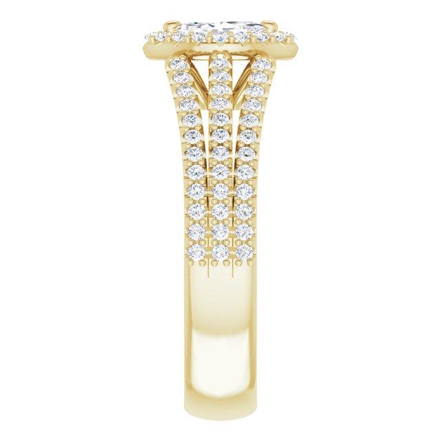 marquise-10K Yellow gold