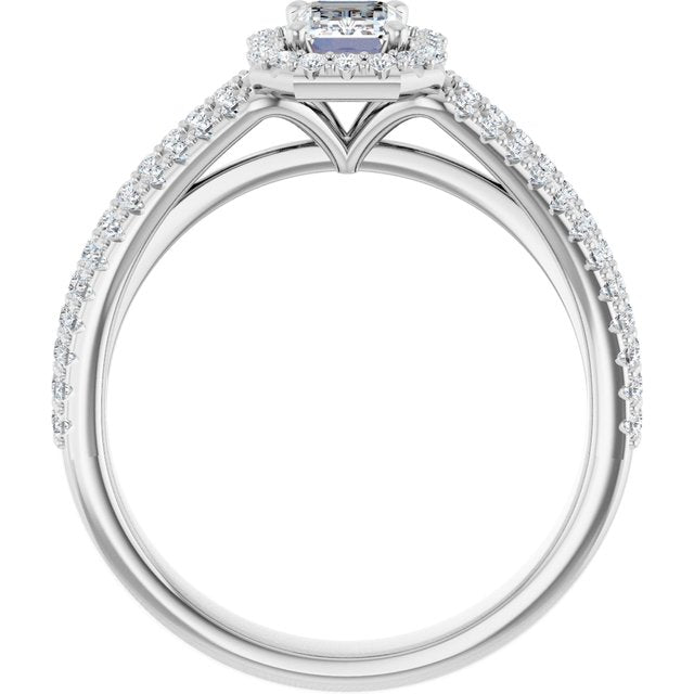 emerald-10K White gold