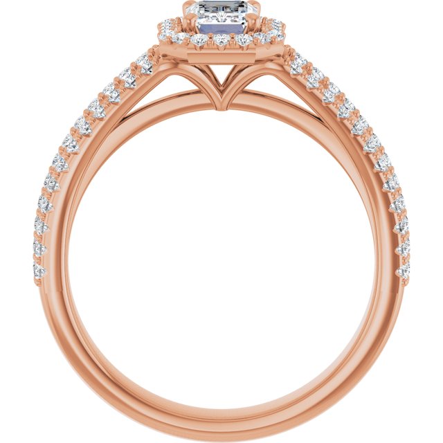 emerald-14K Rose gold