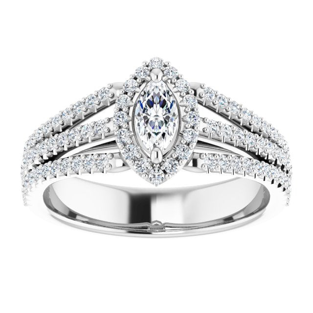 marquise-14K White gold