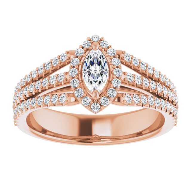 marquise-14K Rose gold