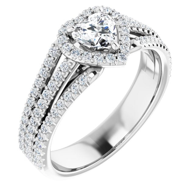 heart-10K White gold