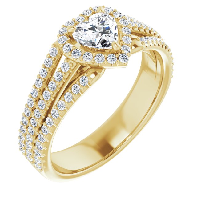 heart-14K Yellow gold