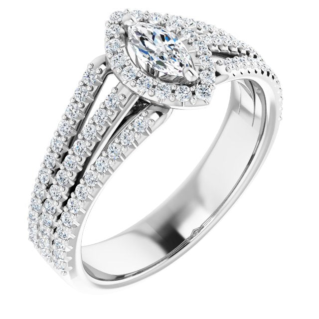 marquise-14K White gold