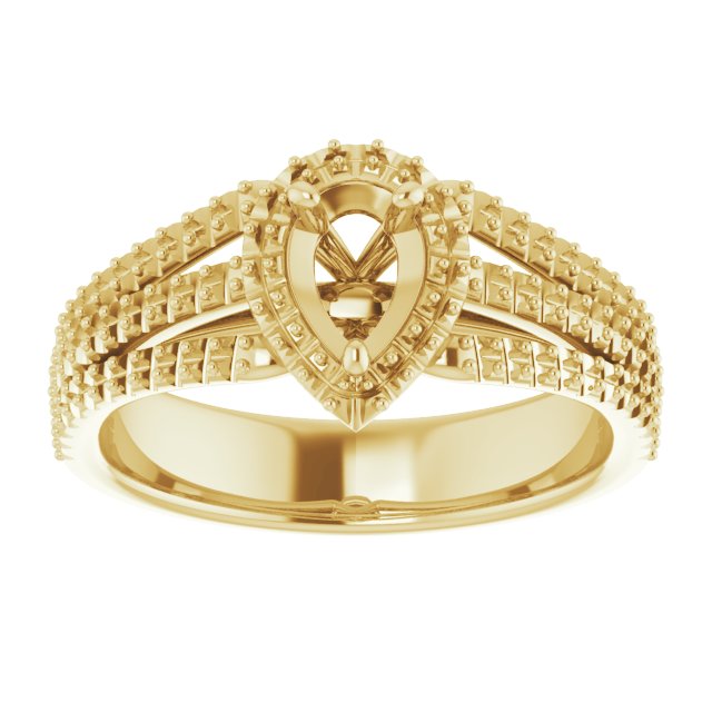 pear-14K Yellow gold