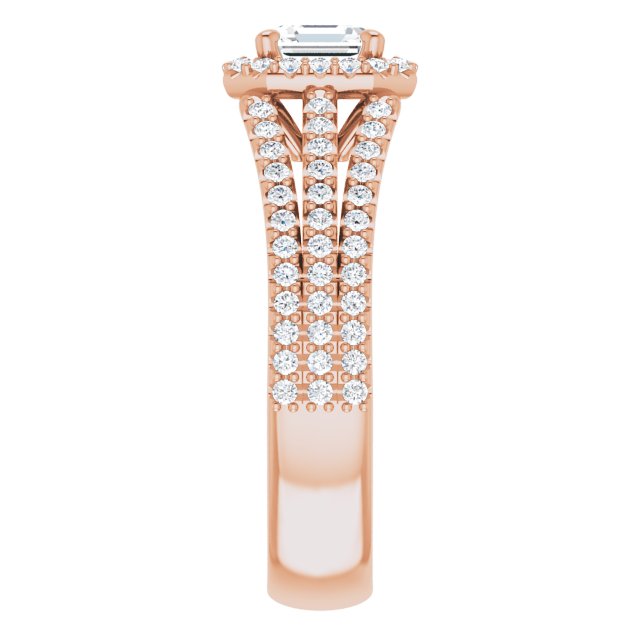 asscher-14K Rose gold