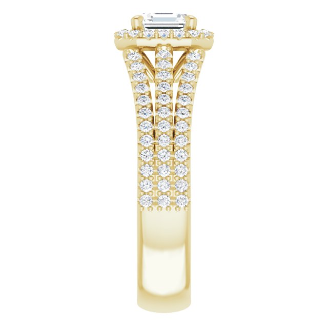 asscher-10K Yellow gold