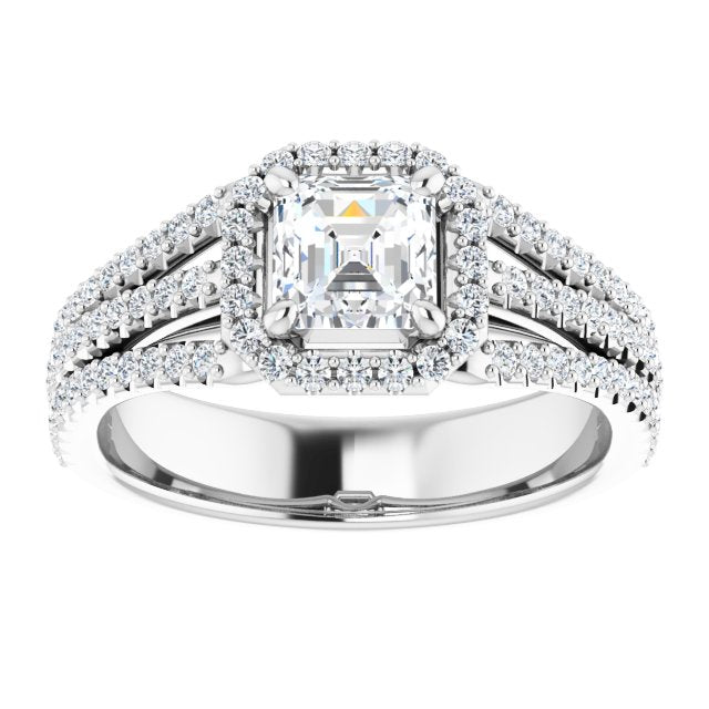 asscher-14K White gold