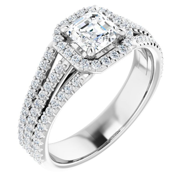asscher-14K White gold