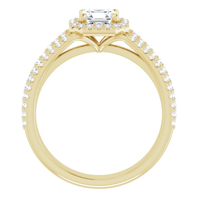 asscher-10K Yellow gold