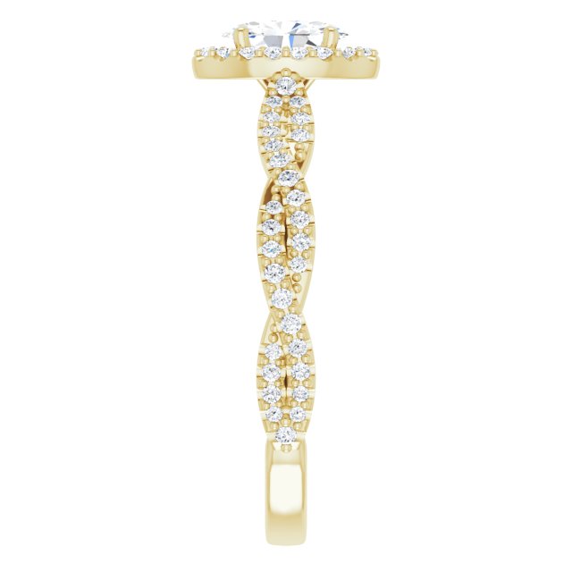 oval-14K Yellow gold