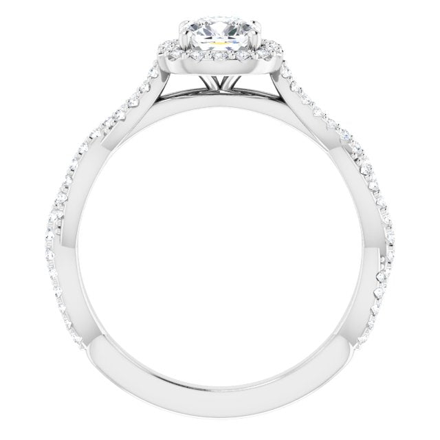 cushion-18K White gold