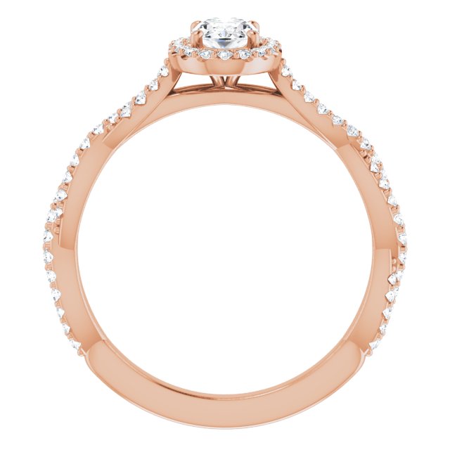 oval-10K Rose gold