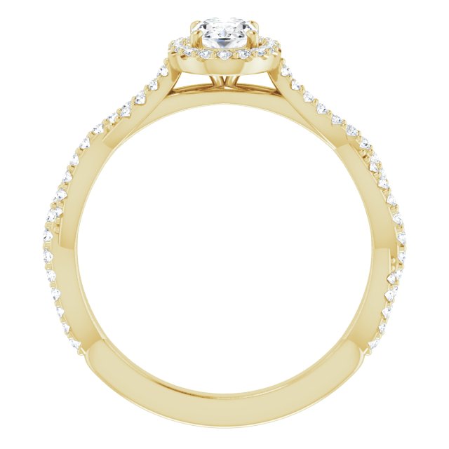 oval-18K Yellow gold