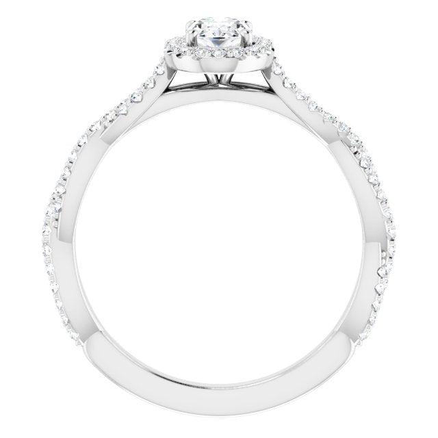 oval-18K White gold
