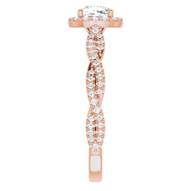 cushion-14K Rose gold