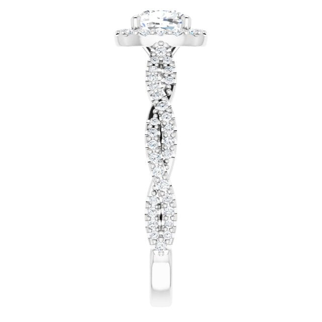 cushion-14K White gold
