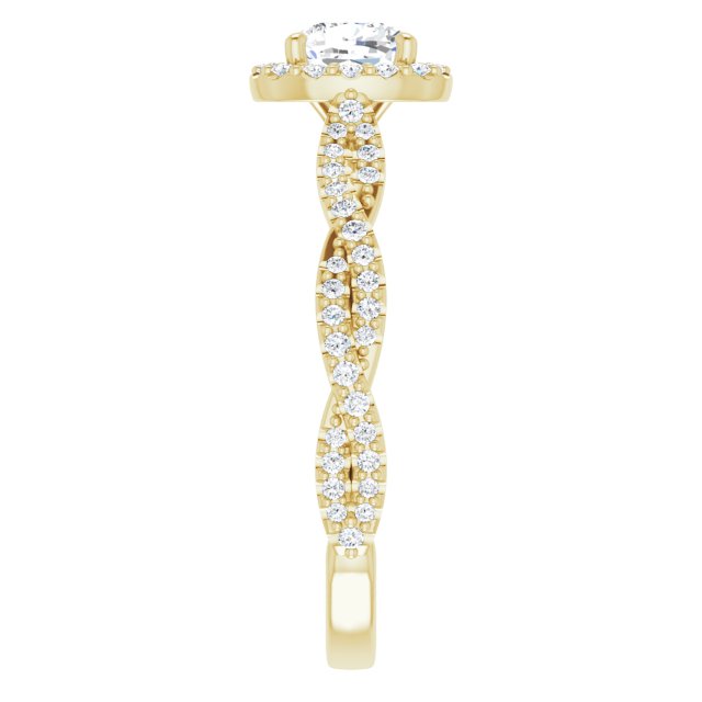 cushion-10K Yellow gold