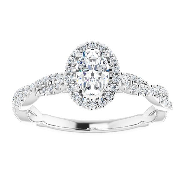 oval-14K White gold
