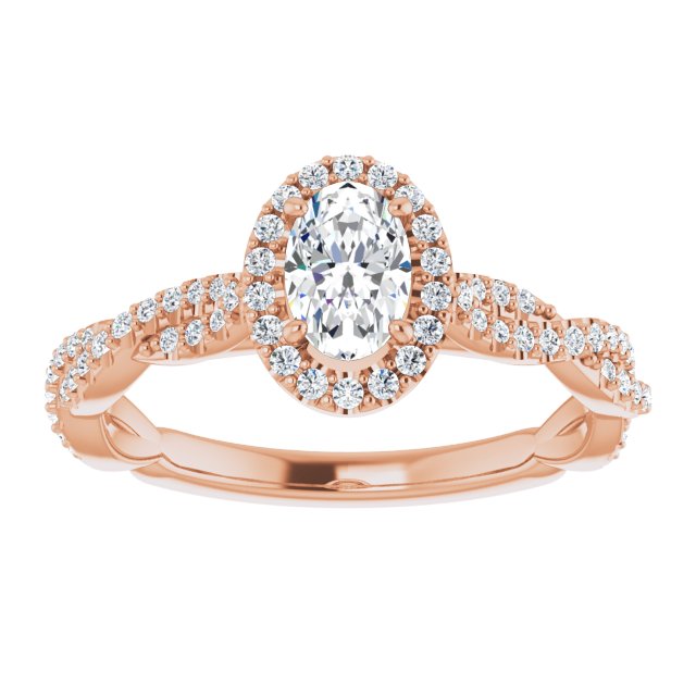 oval-10K Rose gold