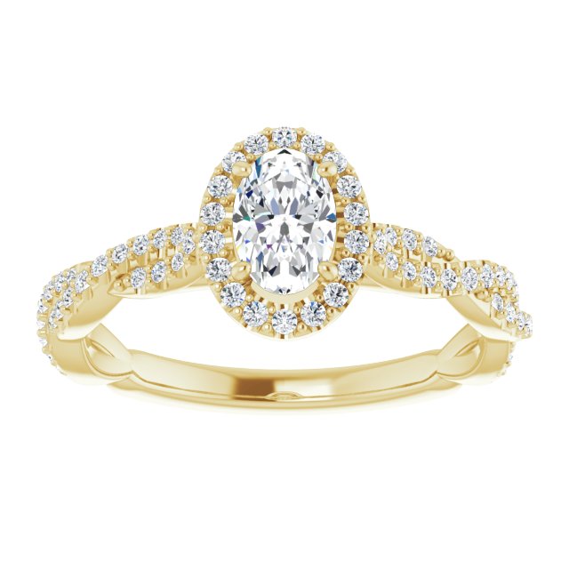 oval-18K Yellow gold