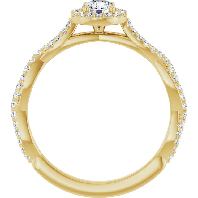 round-14K Yellow gold