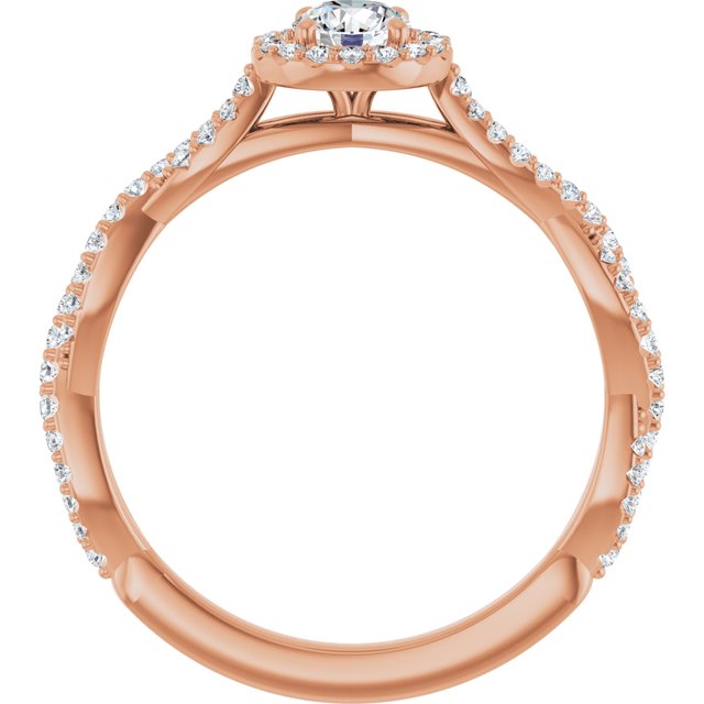 round-14K Rose gold