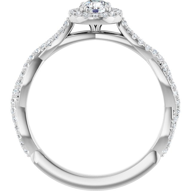 round-14K White gold