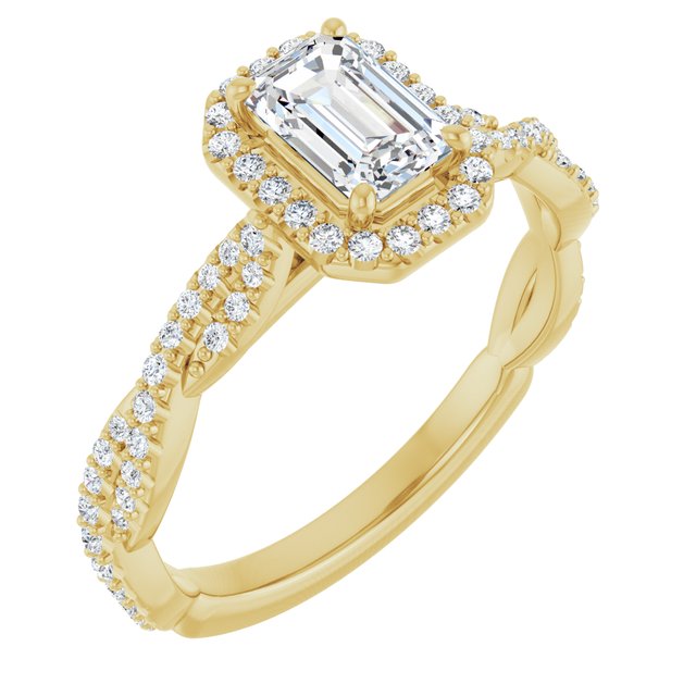 emerald-18K Yellow gold