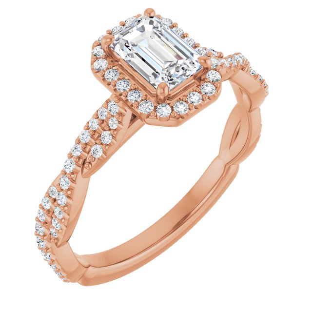 emerald-10K Rose gold